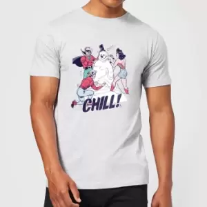 DC Chill! Mens Christmas T-Shirt - Grey - XXL