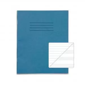 RHINO 8 x 6.5 Music Book 48 pages 24 Leaf Light Blue 8mm Lined with 8