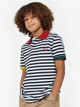 Barbour Boys Earle Stripe Polo - Navy, Size 12-13 Years