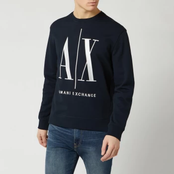 Armani Exchange AX Icon Logo Sweatshirt Navy Size M Men