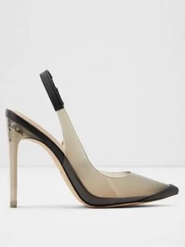 Aldo Feiwia Clear Plastic Heeled Court Shoes - Black