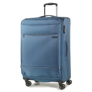 Rock Deluxe-Lite Medium 8-Wheel Spinner Suitcase - Teal