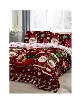 Bedlam Mr & Mrs Santa Christmas Single Duvet Cover Set