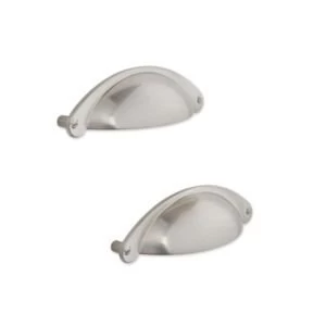 IT Kitchens Brushed Nickel effect Cup Cabinet handle Pack of 2