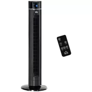 Homcom Oscillating Tower Fan W/ Remote Control - Black