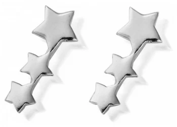 ChloBo Silver Shooting Stars Stud Earrings SEST186 Jewellery