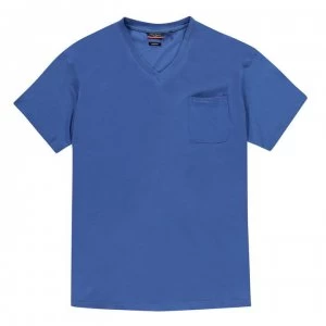 Pierre Cardin Plus Size V Neck T Shirt Mens - Blue