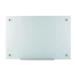 Office 1500 Magnetic Glass Board with Wall Fixings White 940376