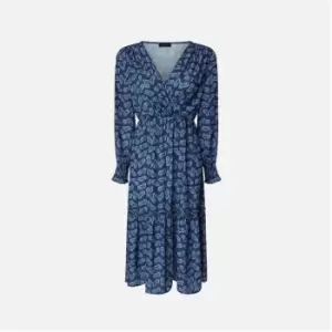James Lakeland Tiered Midi Dress - Blue