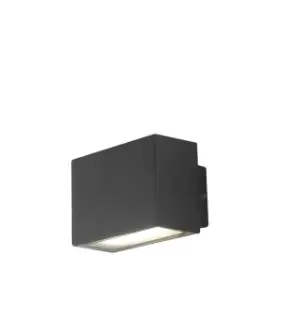Agera Outdoor Integrated LED Aluminum Wall Lamp, Black Matt, IP54, 4000K