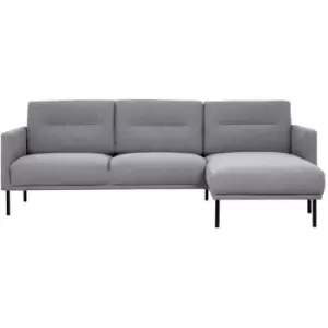Larvik Chaiselongue Sofa (RH) - Grey, Black Legs - Soul Grey, Black Legs