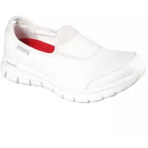 Skechers - Womens Sure Track Slip Resistant Slip On Work Shoe (4 uk) (White) - White