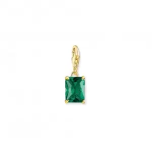 Gold Plated Green Stone Charm 1869-472-6