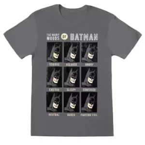 Batman Unisex Adult Moods T-Shirt (M) (Charcoal Grey)