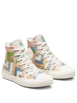 Converse Chuck Taylor All Star Crafted Stripes Hi Top Plimsolls - Multi, Size 6, Women