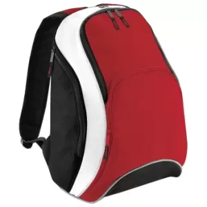 Bagbase Teamwear Backpack / Rucksack (21 Litres) (One Size) (Classic Red/Black/White)