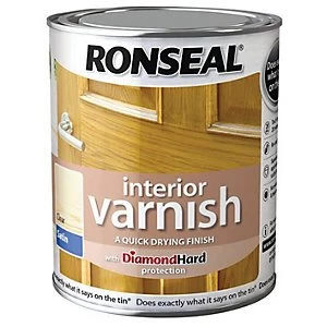 Ronseal Interior Varnish - Satin Clear 750ml