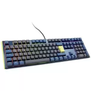Ducky One 3 Daybreak Corded Gaming keyboard, Keyboard Backlit German, QWERTZ Blue-grey