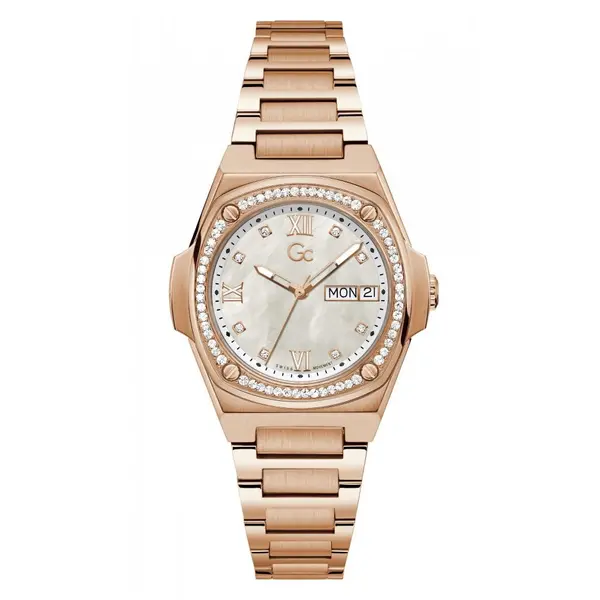 Gc Watches Ladies Coussin Shape Lady Rose Gold Watch Y98002L1MF