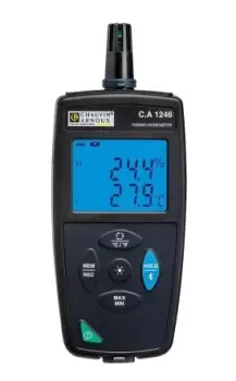 Chauvin Arnoux CA 1246 Digital Hygrometer, Max Temperature +140 F, +60 C, Max Humidity 98%RH