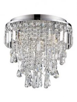 Marquis By Waterford Bresna 3 Light Flush Ceiling Fitting
