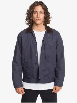 Canvas Cord - Workwear Cord Collar Jacket For Him - Blue - Quiksilver
