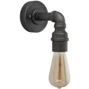 Endon Directory Lighting - Endon Pipe - 1 Light Wall Light Aged Pewter Paint, E27