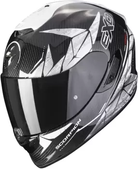 Scorpion EXO-1400 Air Carbon Aranea Helmet, black-white, Size L, black-white, Size L