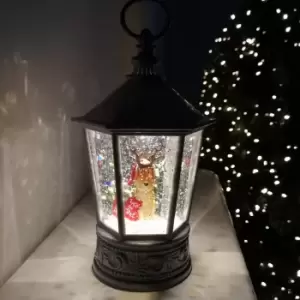 26cm Dual Power LED Indoor Christmas Water Lantern Decoration