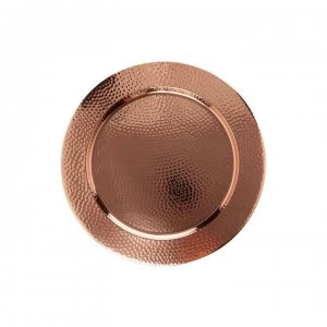 Hotel Collection Hotel Beaten Metal Charger Copper - Copper
