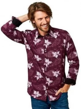 Joe Browns Fantastic Floral Shirt - Purple, Size L, Men