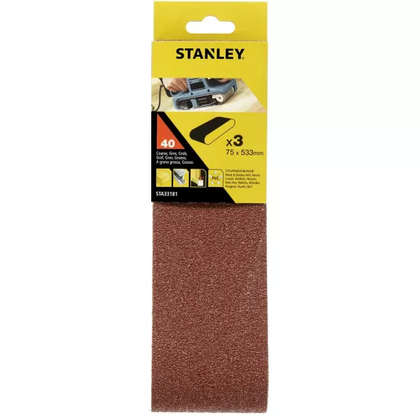 Stanley Belt Sander Belts 75x533 40G - STA33181-XJ