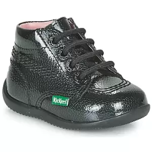 Kickers BILLISTA ZIP Girls Childrens Mid Boots in Black. Sizes available:2 toddler,3 toddler,4 toddler