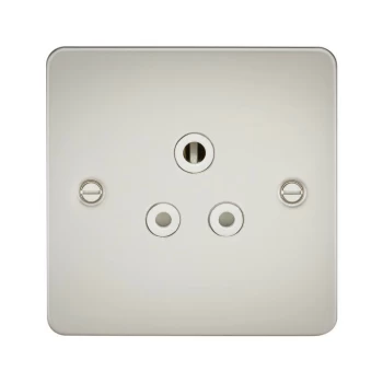 Flat Plate 5A unswitched socket - pearl with white insert - Knightsbridge