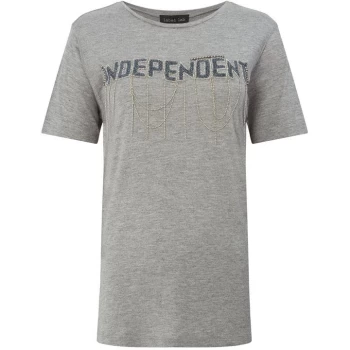 Label Lab Independent Beaded Chain T-Shirt - Grey