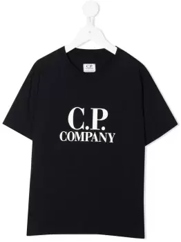 C.P COMPANY KIDS Logo-Print T-Shirt Navy
