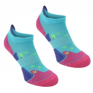 Karrimor 2 pack Running Socks Ladies - Turquoise/Fusch