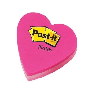 Post it 70x70 mm Heart Shaped Sticky Notes Assorted Pink Pack of 225 Sheets