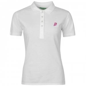 Prince Short Sleeve Polo Shirt Ladies - White