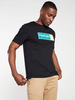 Penfield Stearns Rubberised Logo T-Shirt - Black