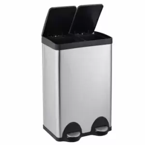 Cooks Professional 40L Dual Recycle Bin Silver