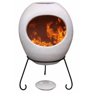 Gardeco Extra-Large Ellipse Mexican Chiminea - Beige