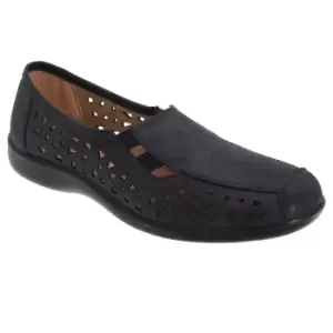 Boulevard Womens/Ladies Side Gusset Summer Casual Shoes (5 UK) (Navy Blue)
