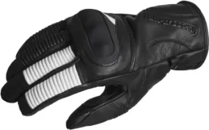 Halvarssons Flaxen Motorcycle Gloves, black-white, Size XL, black-white, Size XL