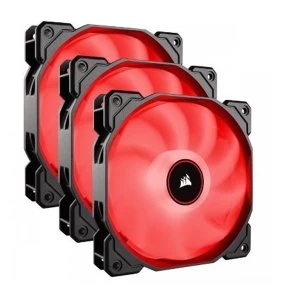 Corsair AF High Airflow Low Noise Red LED Cooling Fan - 120mm - Triple Pack