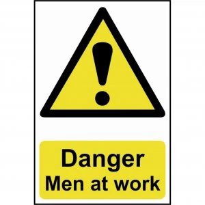 Scan Danger Men At Work Sign 200mm 300mm Standard