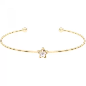 Ted Baker Ladies Gold Plated Crystal Star Ultrafine Cuff Bangle