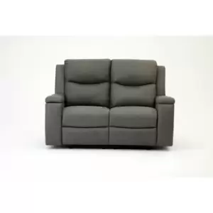 Collins Grey Air Leather 2 Seater Recliner Sofa