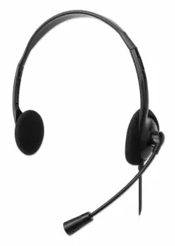Manhattan Stereo On-Ear Headset (USB), Microphone Boom, Polybag...