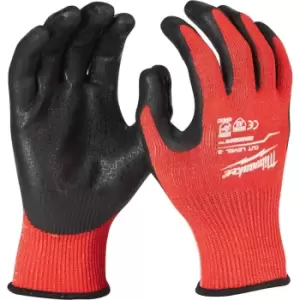 Milwaukee Cut Level 3 Dipped Work Gloves Black / Red 2XL Pack of 1